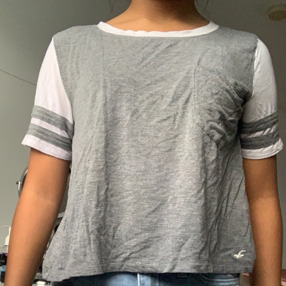 Grey and white American eagle t-shirt - Picture 3 of 4